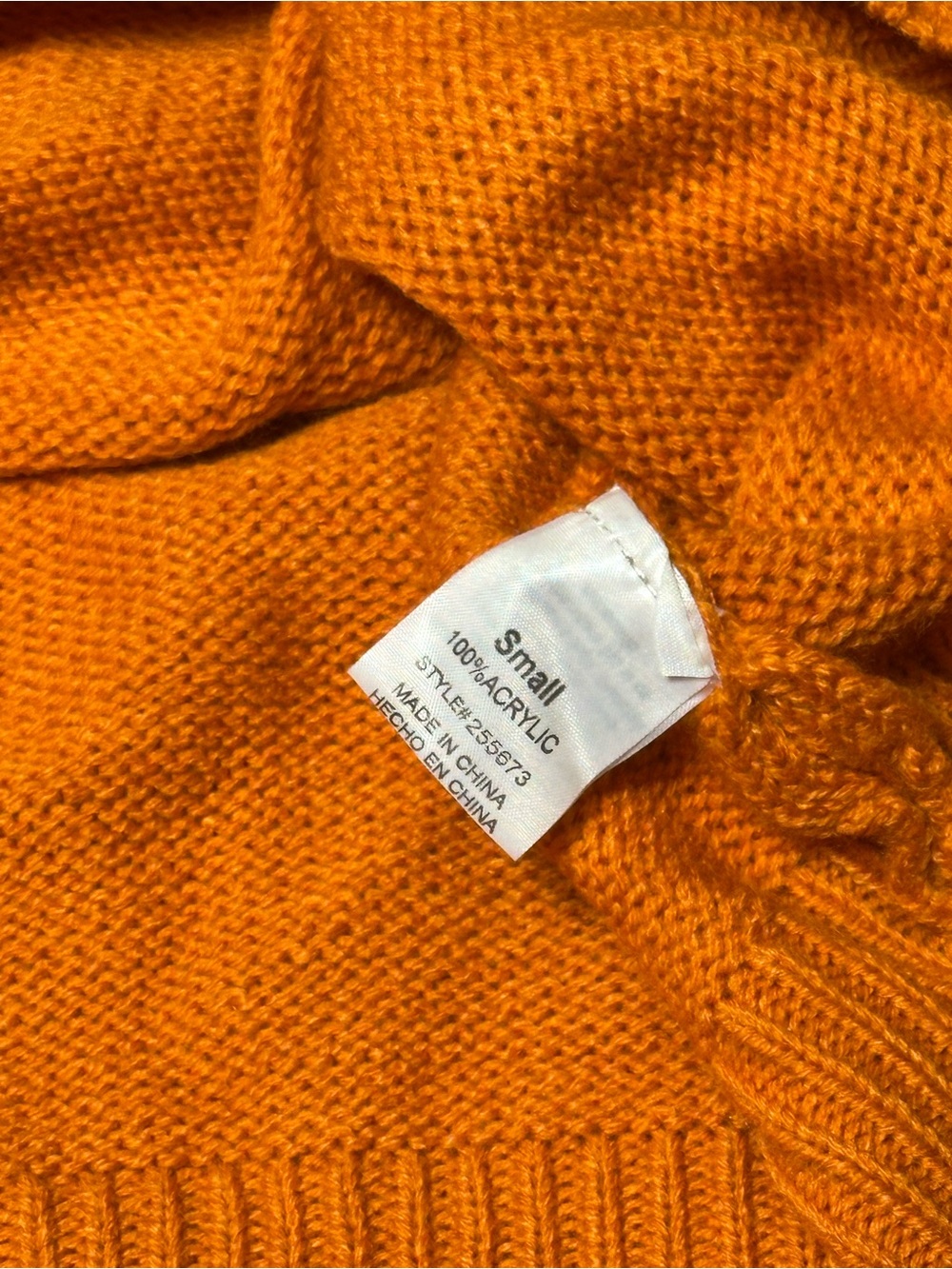 Vintage Poof Halloween Skeleton Orange Knit Pullover Crewneck Sweater Women S - Picture 3 of 5